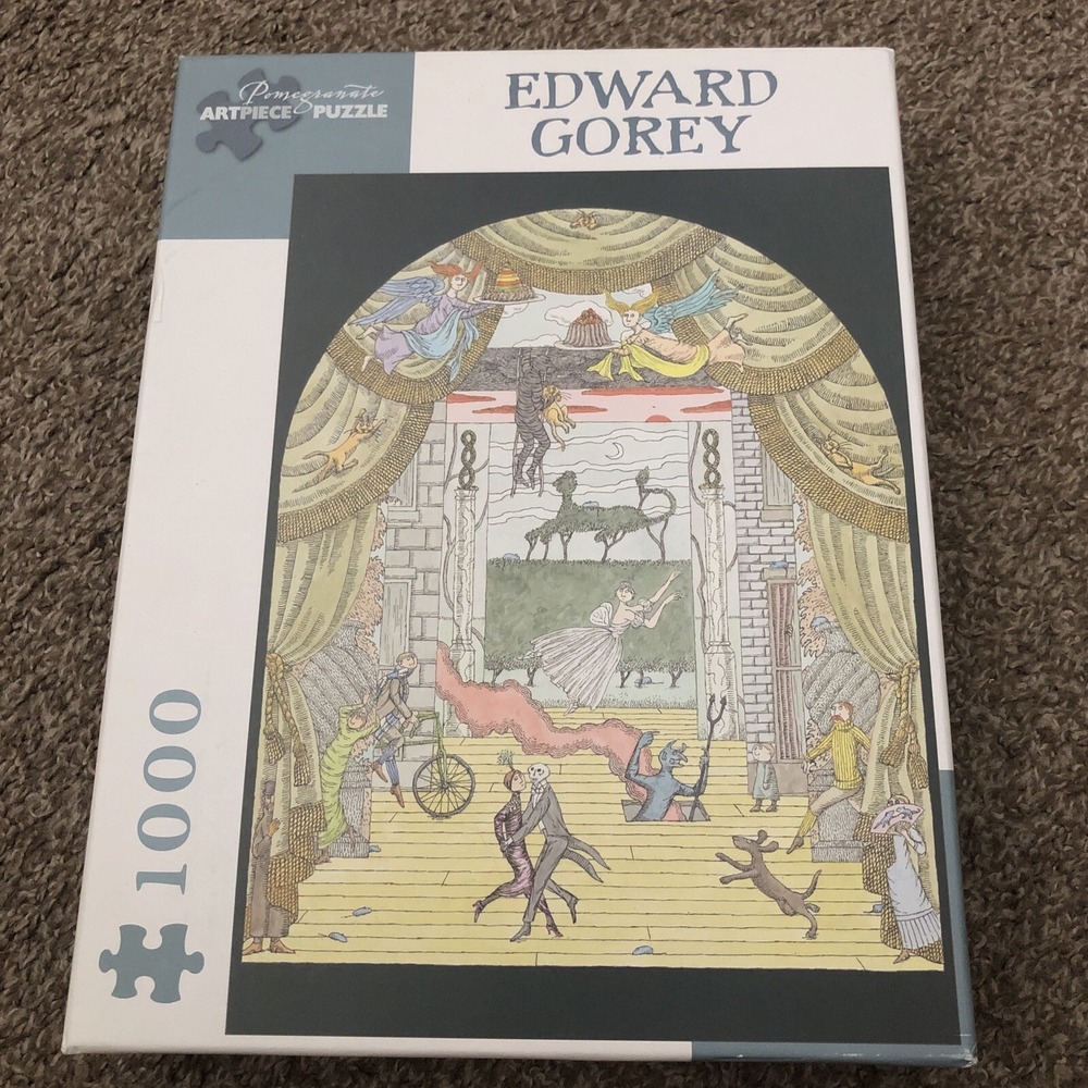 Edward Gorey Jigsaw Puzzle 1000 Pieces Pomegranate Artpiece  - Macabre Theatre